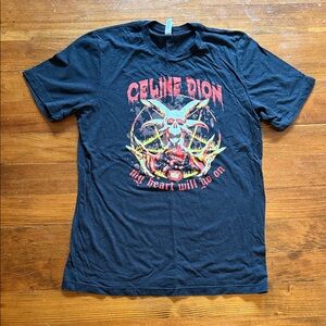 Celine Dion Black Graphic T-Shirt Men’s Large